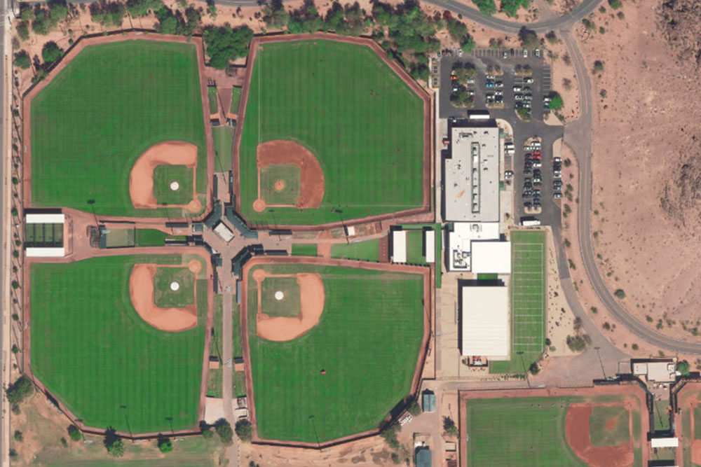 Aerial of the renovated clubhouse