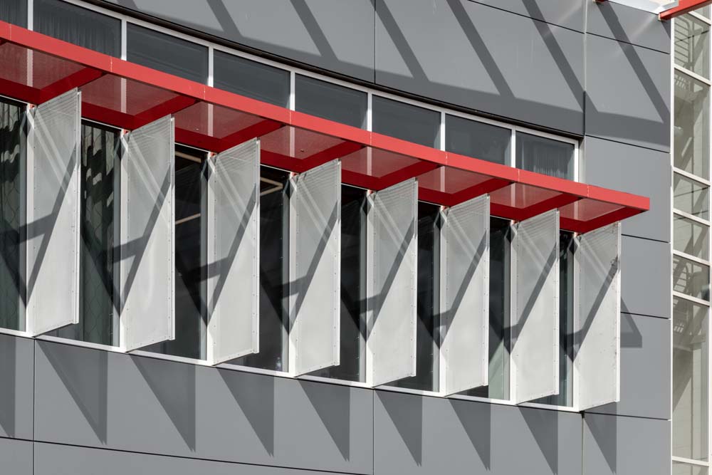 Architectural details of the community center