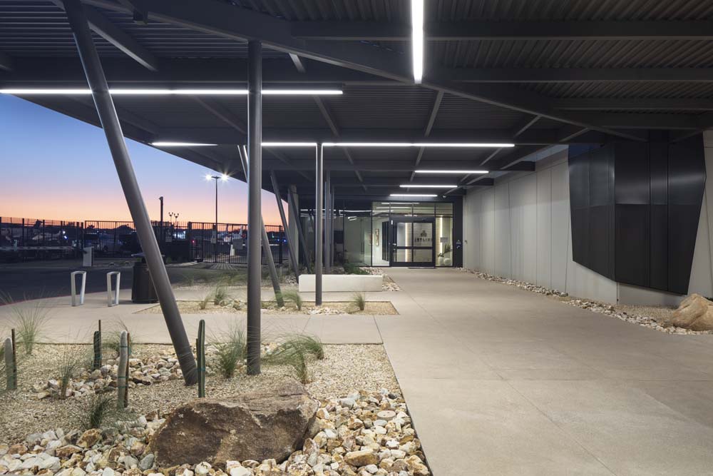 Walkway to the tenant suite