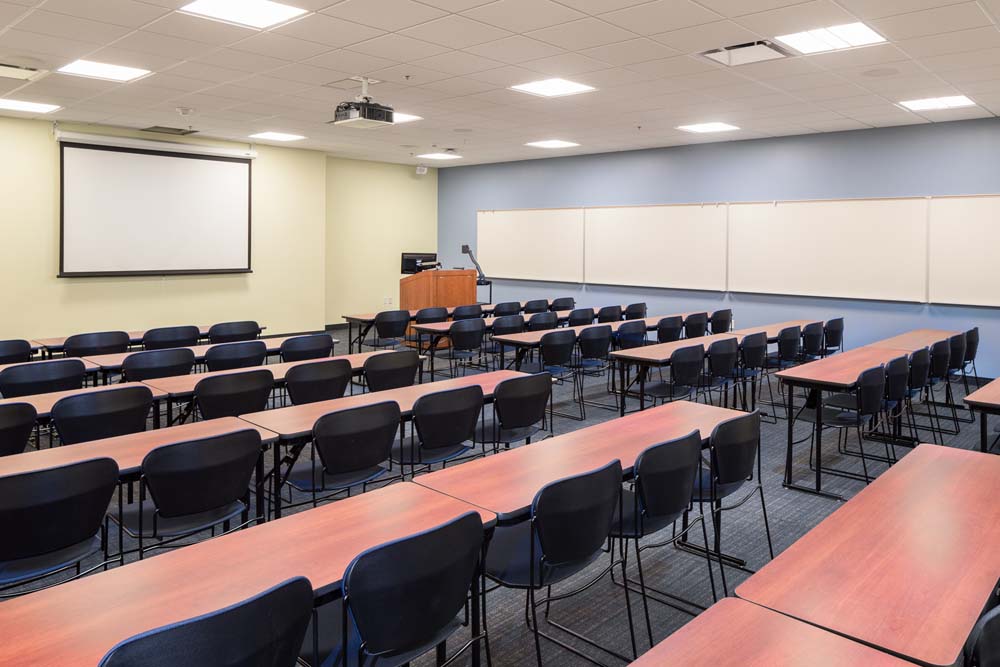 Classroom space within the large animal facility
