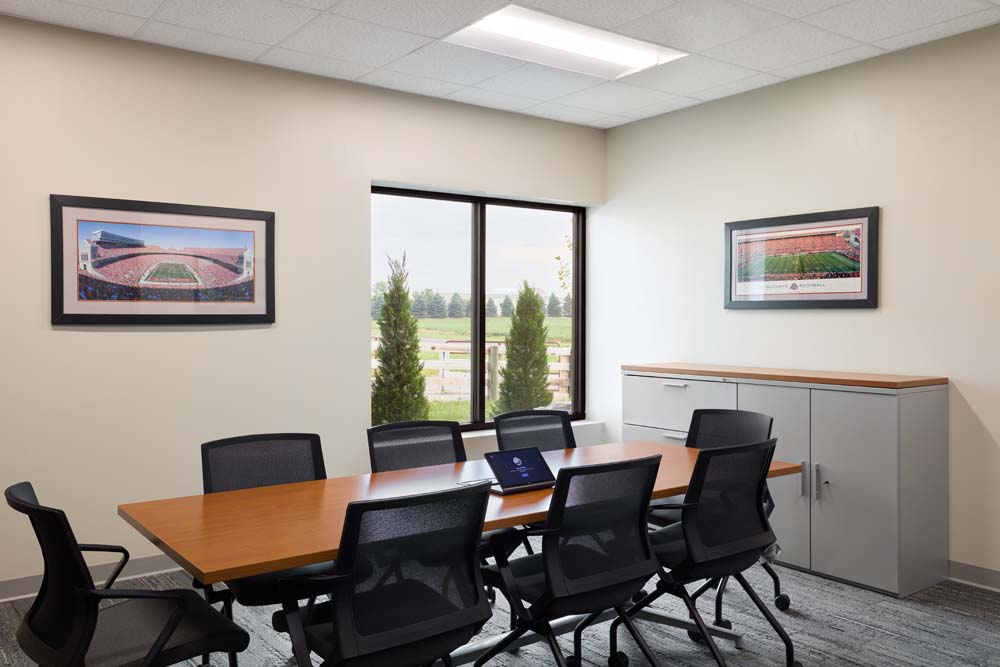 Conference room within the large animal facility