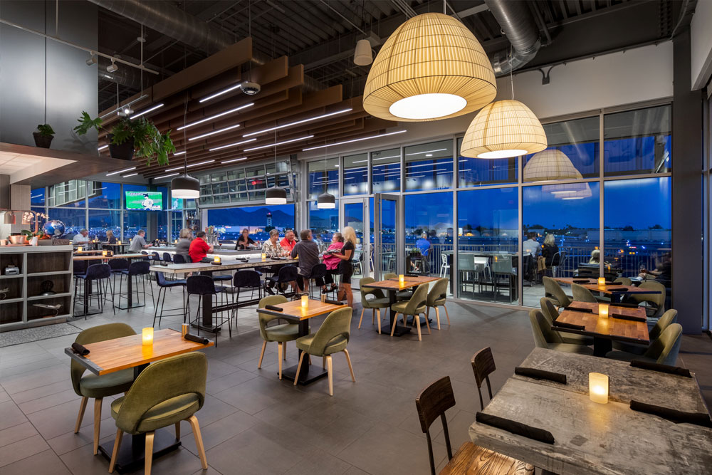 Restaurant view within the terminal