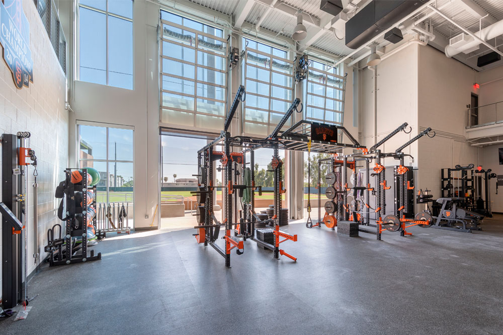 Exercise room of the spring training facility