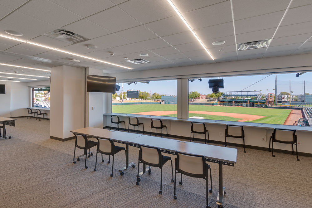 View from the suites to the spring training field