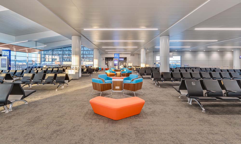 Seating in Phoenix Sky Harbor International Airport's Terminal 3 South Concourse