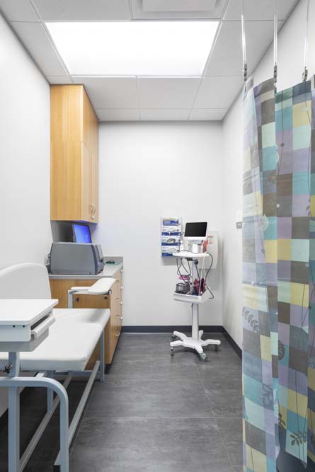 Phlebotomy room in the health center