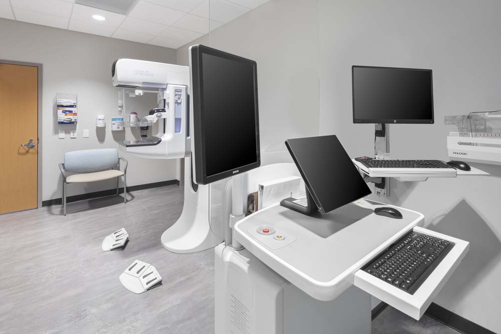 Mammography room in the health center